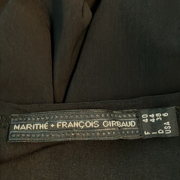 Marithe + Francois Girbaud black edgy parachute sleeveless dress pockets size 6 - Picture 11 of 12